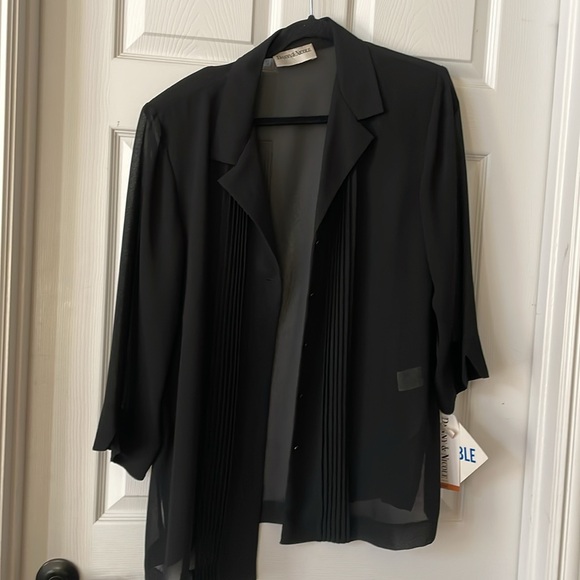 Danny & Nicole vintage black dress, 2 piece set, new, size 18w - Picture 5 of 9